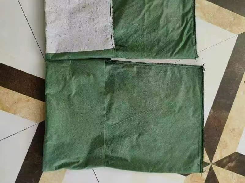Slope stabilization with geotextile bags